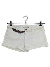 Abercrombie & Fitch Damen Shorts Weiß Gr. 38 W29 Casual Baumwolle 1