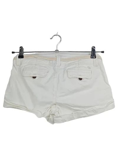 Abercrombie & Fitch Damen Shorts Weiß Gr. 38 W29 Casual Baumwolle