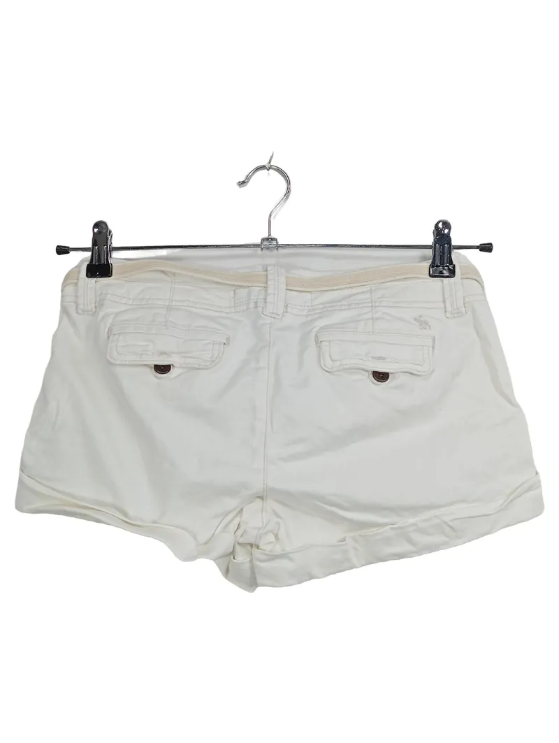Abercrombie & Fitch Damen Shorts Weiß Gr. 38 W29 Casual Baumwolle 2