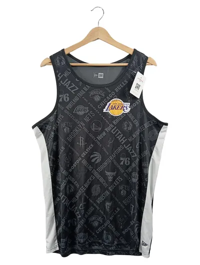 New Era Herren Basketball Trikot Los Angeles Lakers NBA Schwarz Gr. 50 L