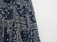 DRYKORN Freizeithemd Herren Gr. 50 L Blau Paisley Langarm Baumwolle 3