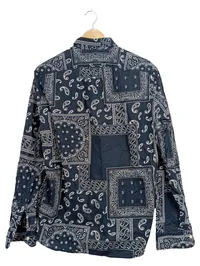 DRYKORN Freizeithemd Herren Gr. 50 L Blau Paisley Langarm Baumwolle 4