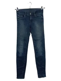 7 For All Mankind Damen Jeans Slim Fit W26, 34 Blau Denim Used Look 1