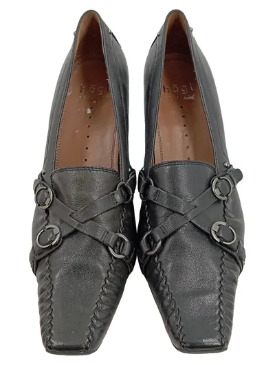 Högl Damen Pumps Leder Schwarz Gr. 40 Klassisch Business