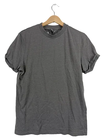 ASOS Herren T-Shirt Basic Grau Meliert Rundhals Gr. S