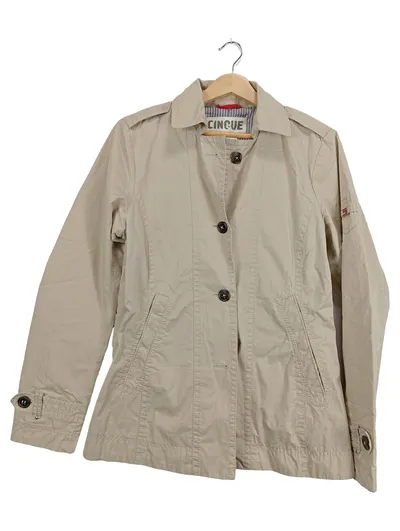 CINQUE Blazer Damen Beige Gr. 38 M Casual Baumwolle Jacke