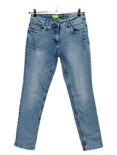 CECIL Damen Jeans Straight Leg Denim Love W28 L29 Blau Stretch