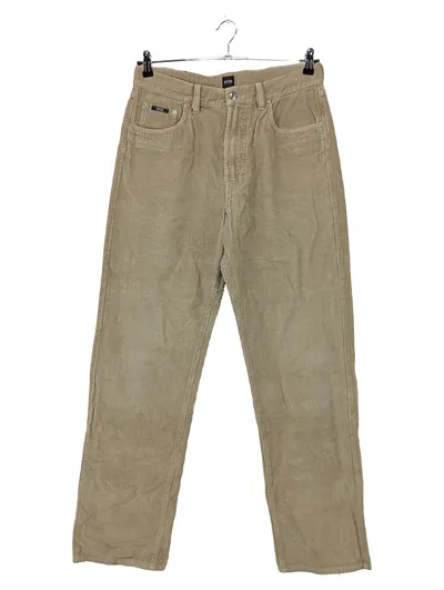 HUGO BOSS Herren Cordhose W34 Beige Casual 5-Pocket Baumwolle