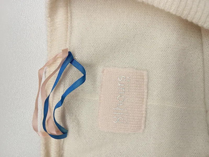 81hours Strickjacke Damen Beige Gr. 36 S Kaschmir Rundhals Knopfleiste 2