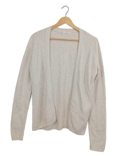 Cache Cache Damen Strickjacke Beige Gr. 38 M Casual Strukturmuster