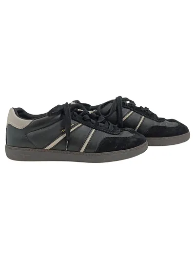 Tamaris Damen Sneaker Low Leder Schwarz Gr. 37 Freizeit Schuhe