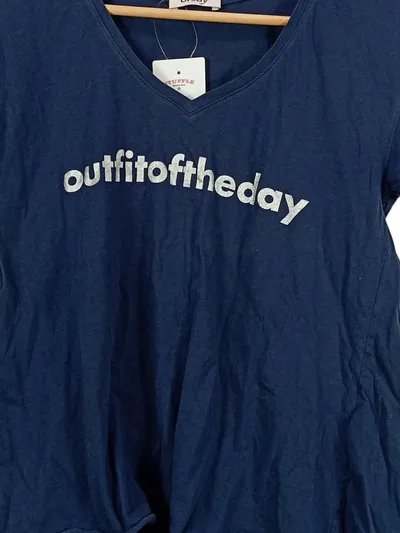 ORSAY Damen T-Shirt "outfit of the day" Gr. XS/34 Blau Casual