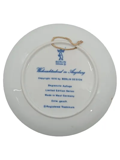 Berlin Design Sammelteller Weihnachten 1976 Weihnachtsabend Augsburg Porzellan