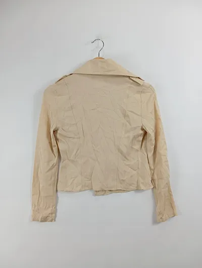 Patrizia Pepe Hemdbluse Damen Gr. 40 L Beige Seide Langarm Klassisch