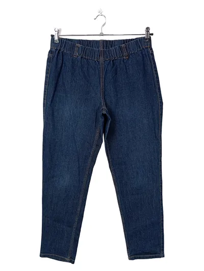 Ulla Popken Damen Jeans Straight Leg Schlupfhose Blau Gr. 42 W33