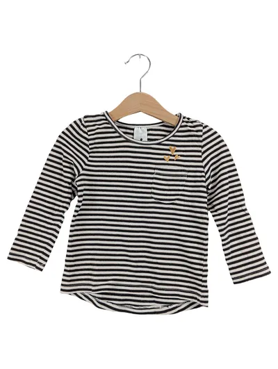 Palomino Kinder Langarmshirt Gr. 98 Gestreift Mehrfarbig mit Brusttasche