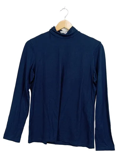 Seidel Damen Pullover Rollkragen Langarm Blau Gr. 38 Basic