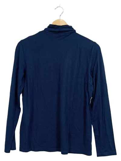 Seidel Damen Pullover Rollkragen Langarm Blau Gr. 38 Basic