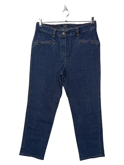 Ulla Popken Damen Jeans Regular Fit Blau Gr. 42 W33 XL