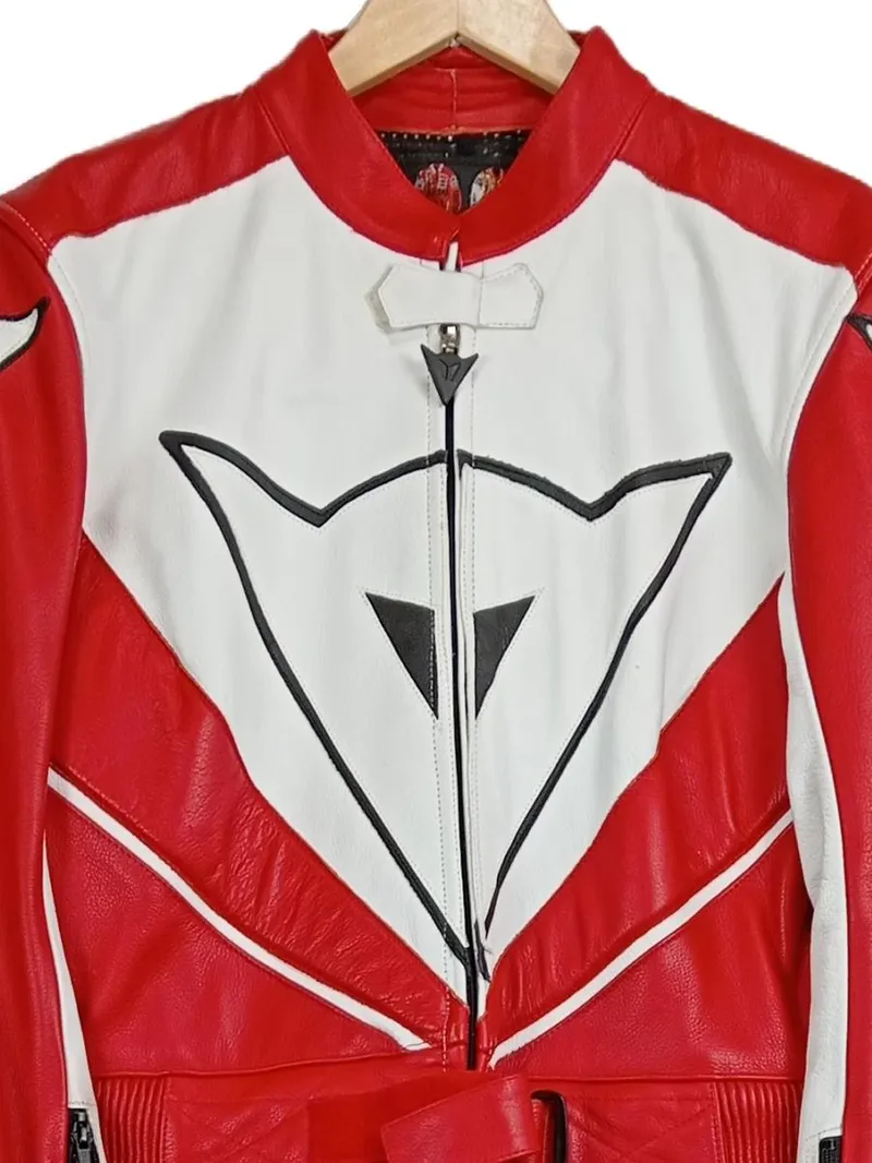 Dainese Lederkombi Motorrad Anzug Gr. 46 Rot Weiß Racing Suit 3