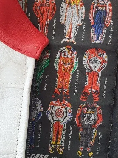 Dainese Lederkombi Motorrad Anzug Gr. 46 Rot Weiß Racing Suit 7