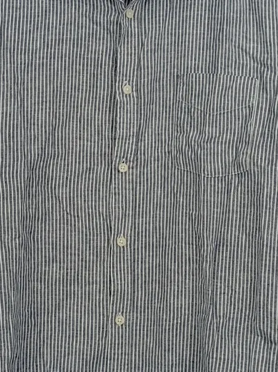 DRYKORN Freizeithemd Herren Gr. 46 S Blau Gestreift Baumwolle Leinen