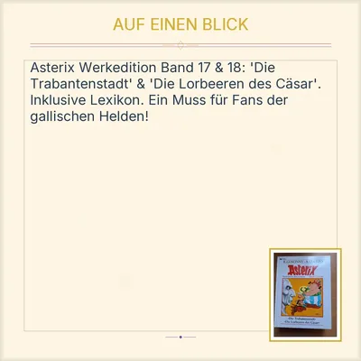 Asterix Werkedition Band 17 & 18 Comic Dargaud Goscinny Uderzo Lexikon