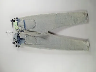 Off-White Damen Jeans Straight Leg Blau W30/38/M Streetwear