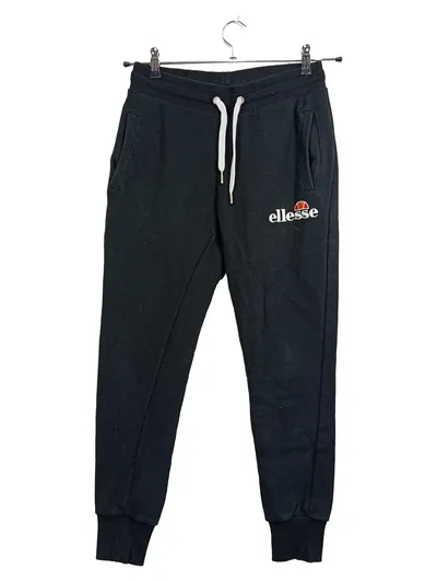 ellesse Damen Jogginghose Sporthose Schwarz Gr. 36 S Logo Baumwolle