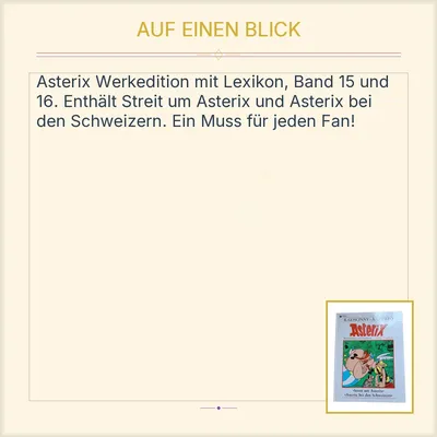 Asterix Werkedition mit Lexikon Band 15 & 16 Goscinny Uderzo Comic Dargaud