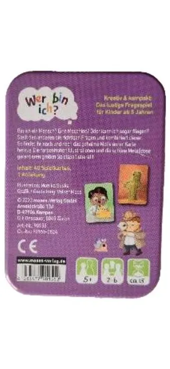 moses. Wer bin ich? Kartenspiel in Metalldose für Kinder ab 5 Jahren