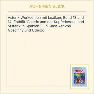 Asterix Werkedition Band 13 & 14 Kupferkessel Spanien Comic Lexikon Goscinny