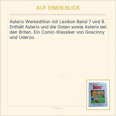 Asterix Werkedition mit Lexikon Band 7 & 8 Goten Briten Dargaud Comic