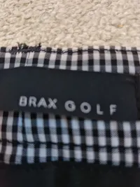 BRAX Golf Damen Stoffhose Capri kariert schwarz weiß Gr. 44 W35 2