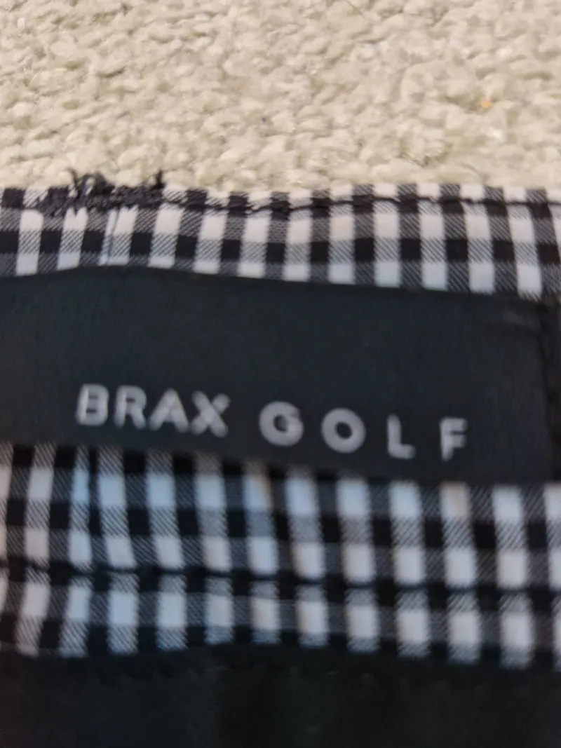 BRAX Golf Damen Stoffhose Capri kariert schwarz weiß Gr. 44 W35 2