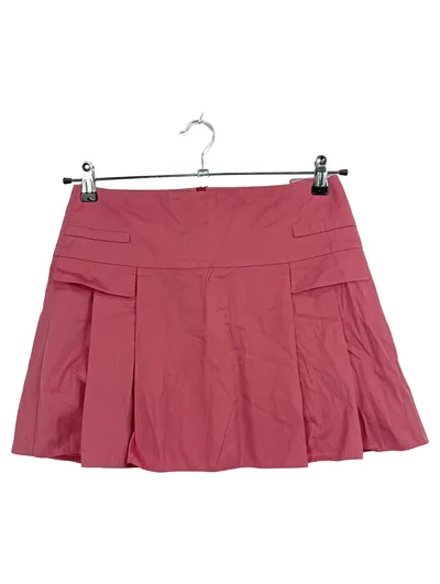 Strenesse Faltenrock Minirock Pink Gr. 36 S Baumwolle Casual