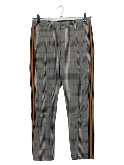 DRYKORN Stoffhose Damen Gr. 40 Grau Kariert mit Seitenstreifen