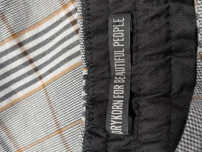 DRYKORN Stoffhose Damen Gr. 40 Grau Kariert mit Seitenstreifen