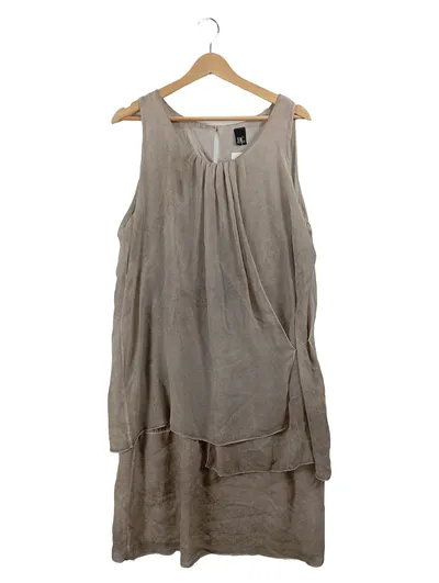 Best Connections Damen Cocktailkleid Beige Gr. 44 XXL Festlich Ärmellos