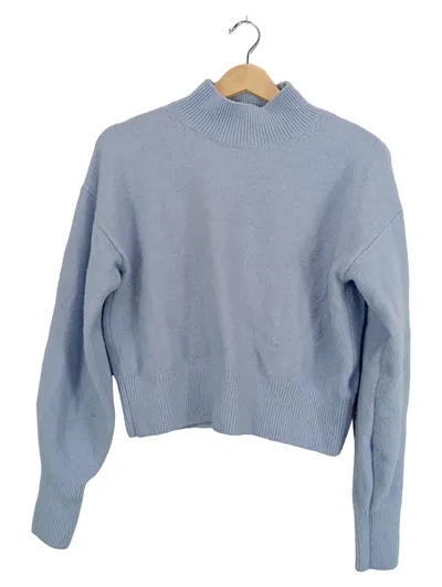 & Other Stories Damen Pullover Gr. 34 XS Blau Casual Rippstrick