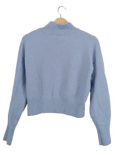 & Other Stories Damen Pullover Gr. 34 XS Blau Casual Rippstrick