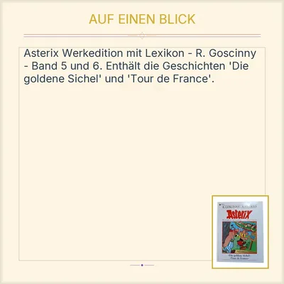 Asterix Werkedition mit Lexikon Band 5 und 6 Goscinny Uderzo Comic
