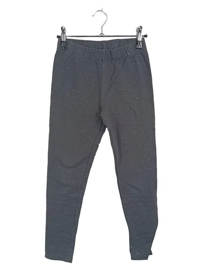 YIGGA Mädchen Glitzer Leggings Grau Gr. 152 Baumwolle