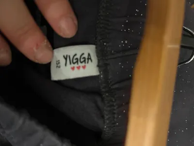 YIGGA Mädchen Glitzer Leggings Grau Gr. 152 Baumwolle