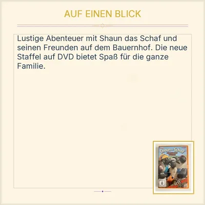Shaun das Schaf Ein Bad mit Tücken Die neue Staffel DVD Kinder Serie