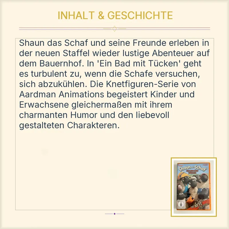 Shaun das Schaf Ein Bad mit Tücken Die neue Staffel DVD Kinder Serie 3