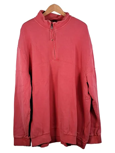 BRAX Herren Pullover Half-Zip Rot Gr. 4XL Casual Baumwolle