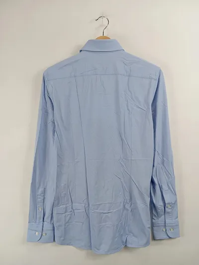 BOSS Herren Business Hemd Blau Langarm Slim Fit Performance Gr. 38 S