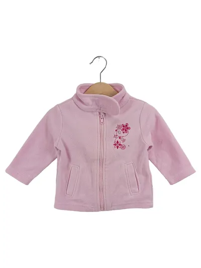 Smily Fleecejacke Kinder Gr. 74 Rosa Casual Stickerei