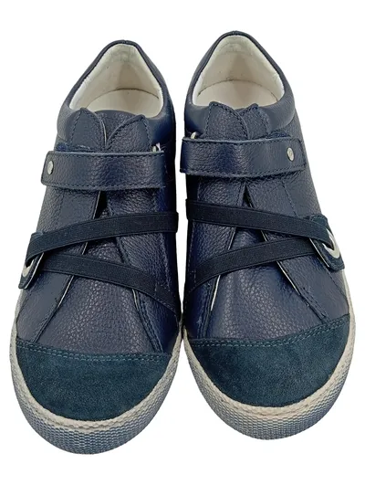 Primigi Lauflernschuhe Jungen Mädchen Leder Blau Gr. 34 Klettverschluss